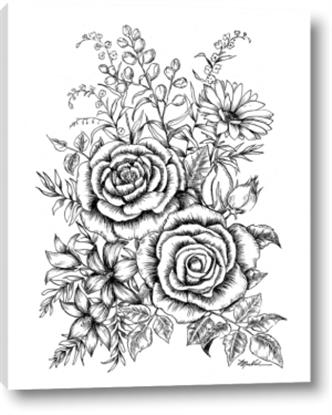 Picture of Sketched Flower I