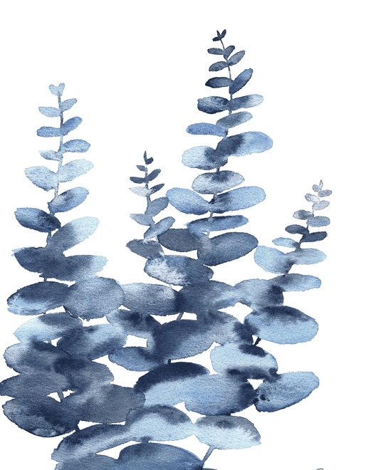 nextART. Navy Blue Eucalyptus II