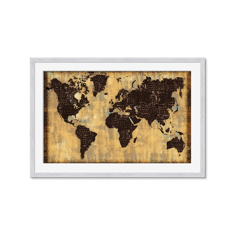 nextART. Brick Wall World Map