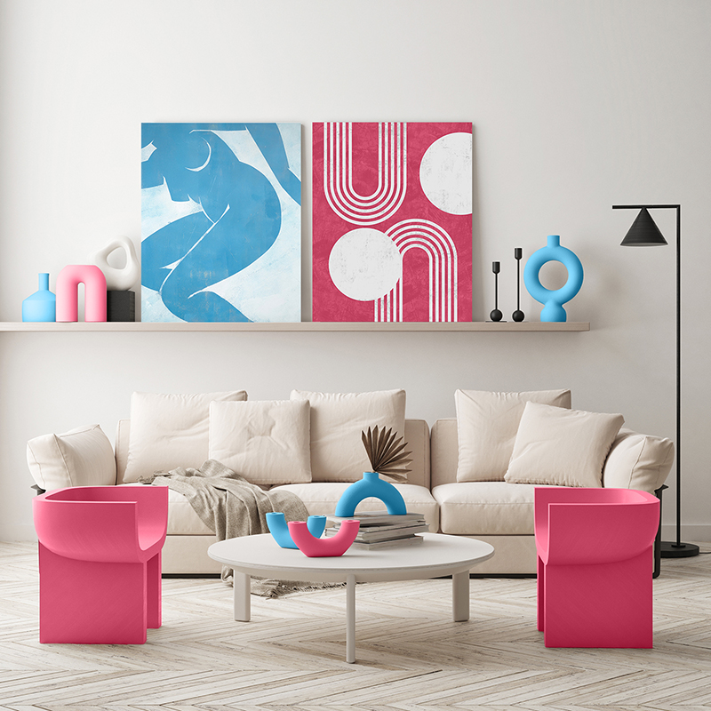 Neon-contemporary-art-dynamic-bright-expressionism-modern-abstract-pink-blue-figurative