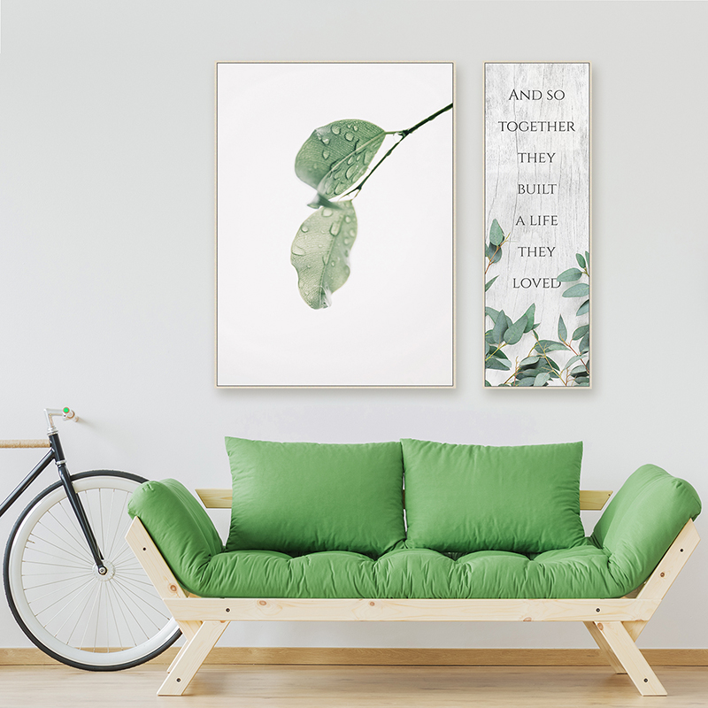 Art-painting-simple-minimlistic-green-plants-typography-inspirational